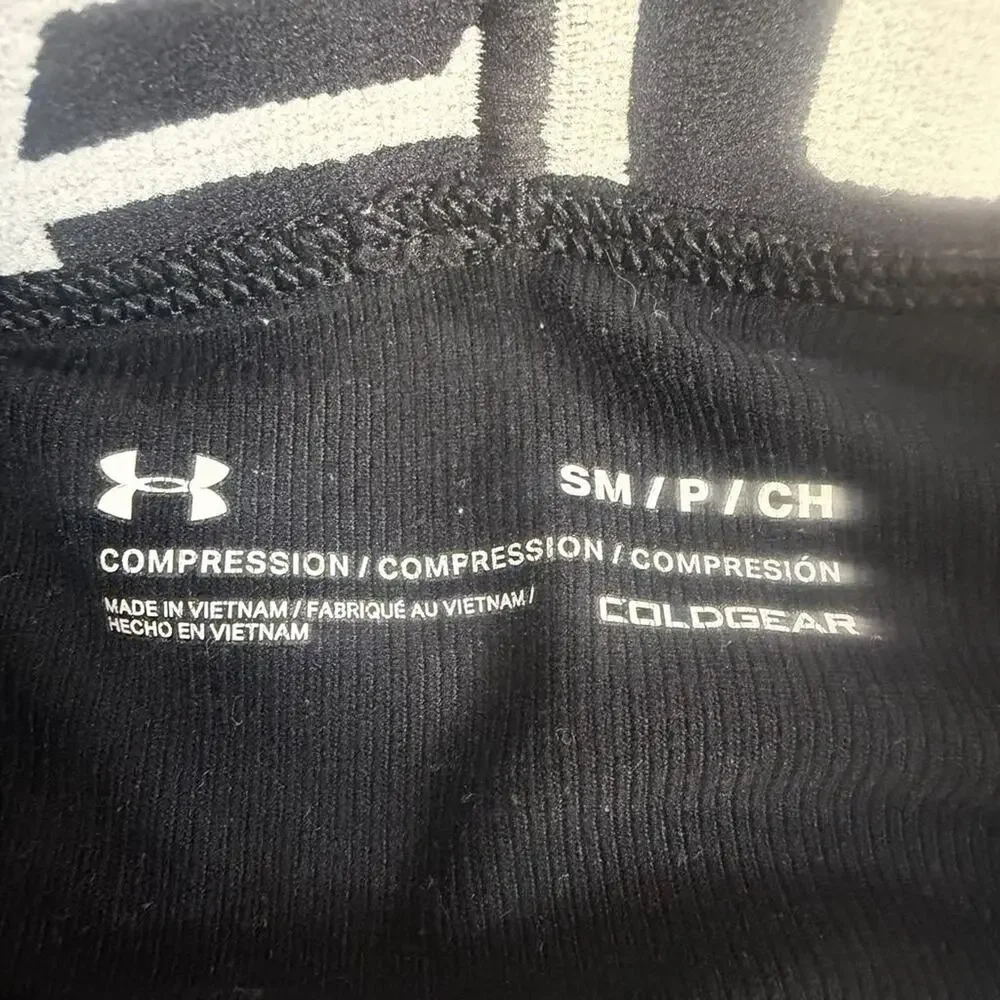 Mens Under Armour Cold Gear Black Spandex Tights Compression Pants Sz S
